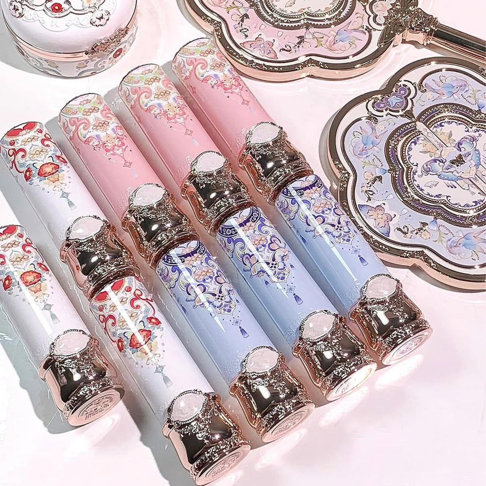 Flower Knows hydrating gloss lip closeup emphasizes moisture and glow.