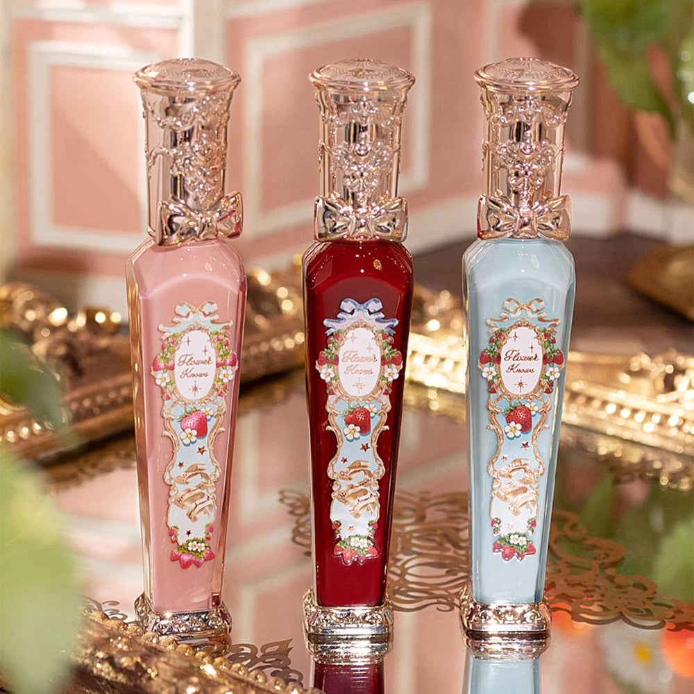 Flower Knows hydrating oils closeup indicate moisturized lips with comfortable wear.