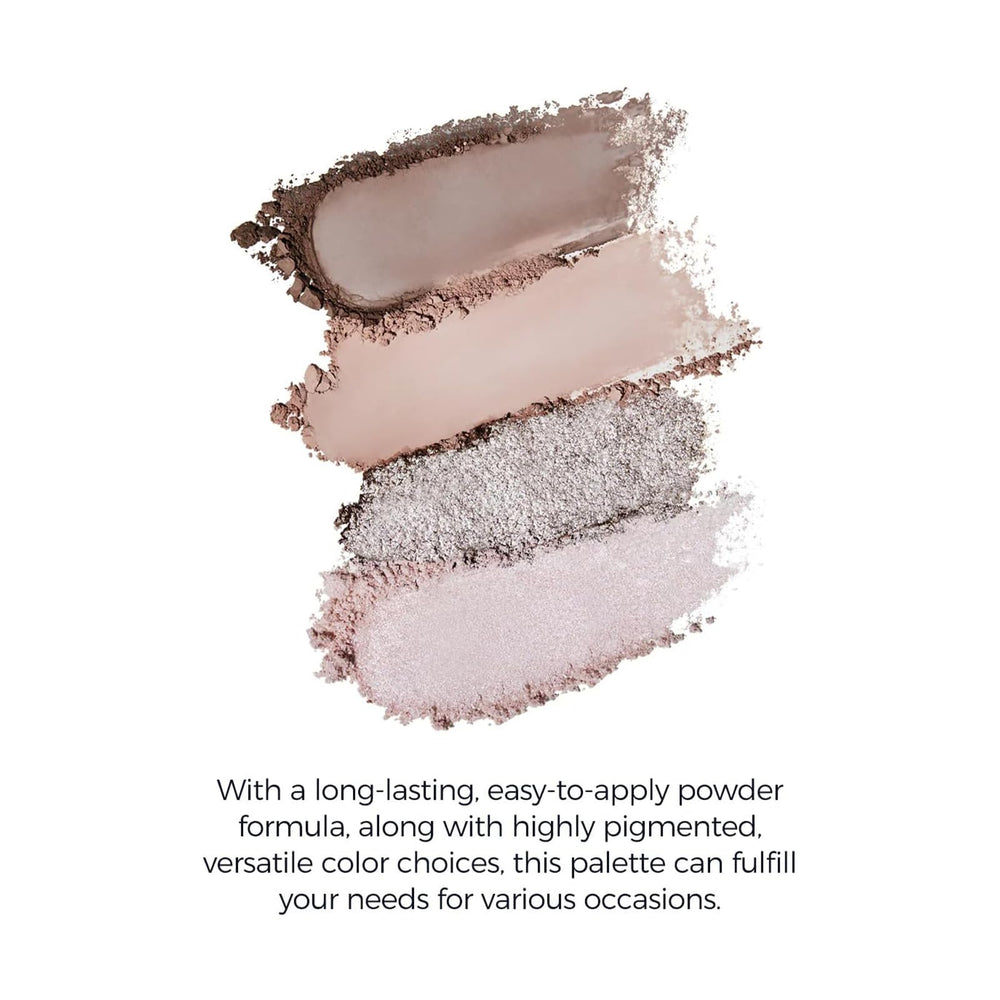 Flower Knows Little Angel palette swatches Eden shades for neutral everyday looks with buildable color.