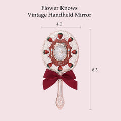 Flower Knows long handle handheld mirror promotes comfortable grip during makeup routines