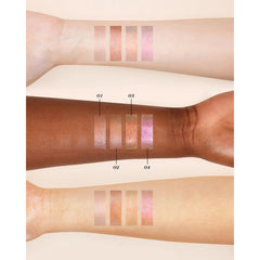 Flower Knows Midsummer Fairytales 01 Silver swatch on skin for dewy luminosity