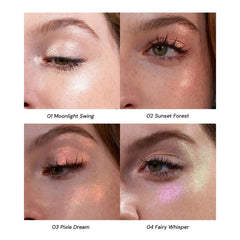 Flower Knows Midsummer Fairytales 02 Gold swatch adds warm glow on skin
