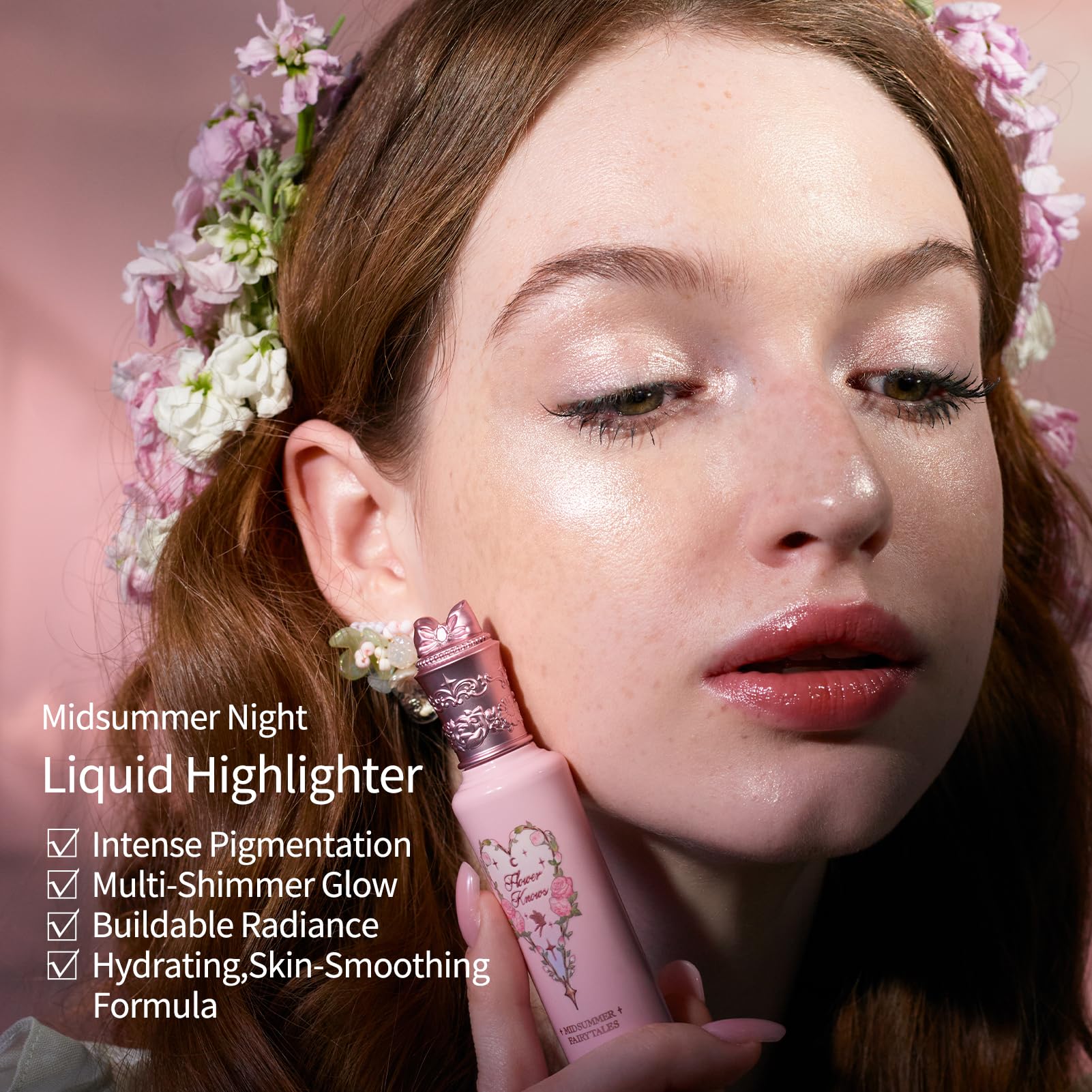 Flower Knows Midsummer Fairytales 04 Pink Lilac Mint swatch delivers playful shine