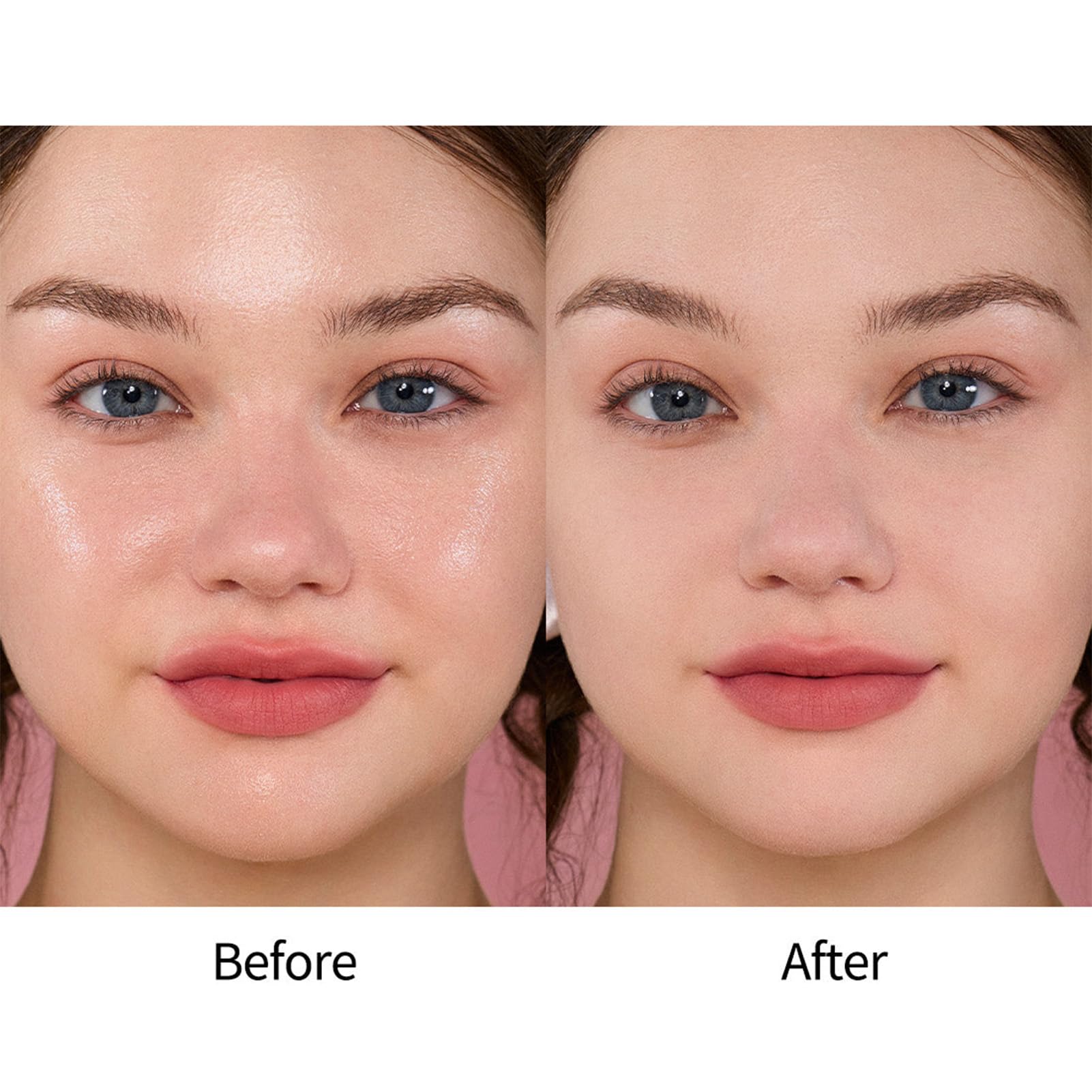 Flower Knows Pore blurring powder applied on skin for a smoother look