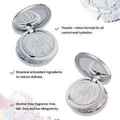 Flower Knows Shell's Jewel 01 Cloudy Blue marbled swirl lifts dull skin for a refreshed look.