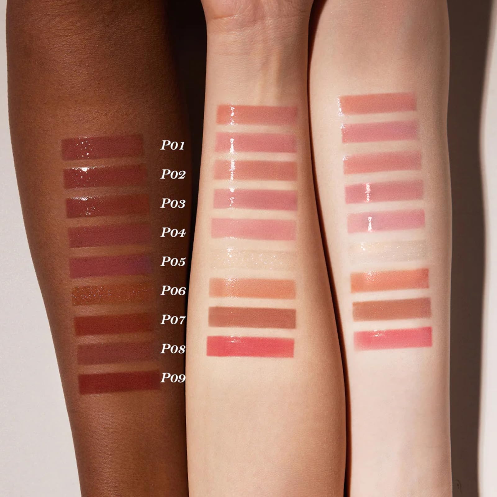 Flower Knows Shell's Jewel Nourishing Lip Glaze applicator-shot highlighting 3-in-1 care