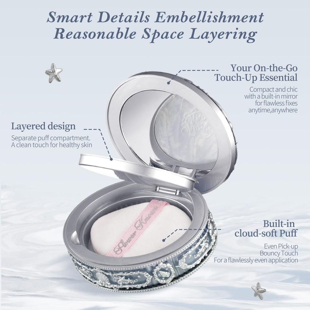 Flower Knows Shell's Jewel puff inside for easy travel application.