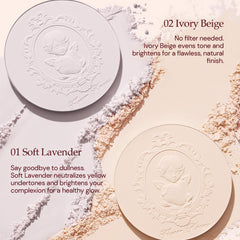 Flower Knows Strawberry cake compact with mirror and puff for on the go use