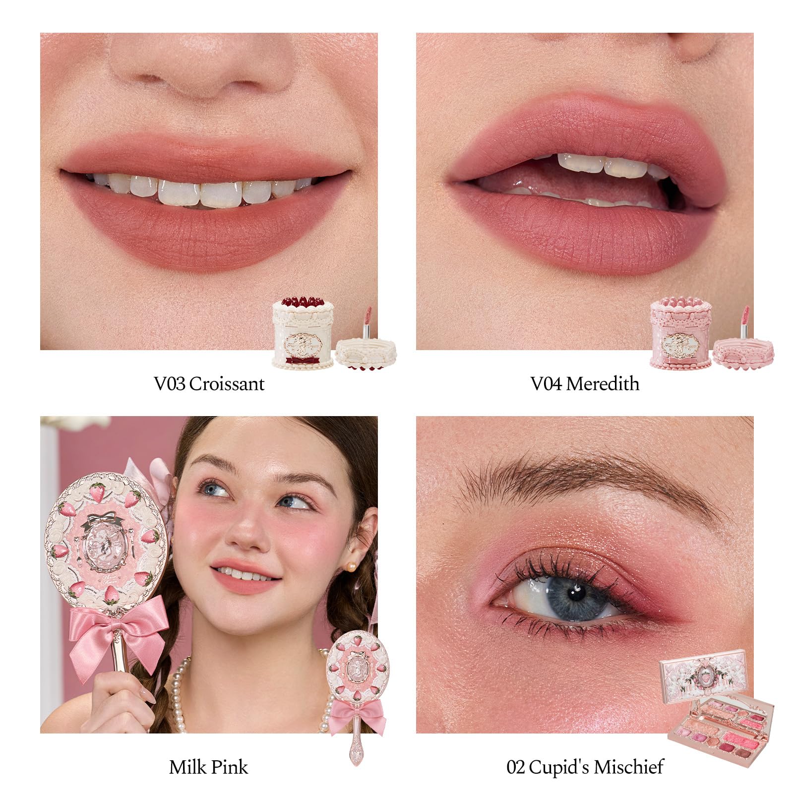 Flower Knows Strawberry Cupid blush 01 adds a gentle flush and natural glow.