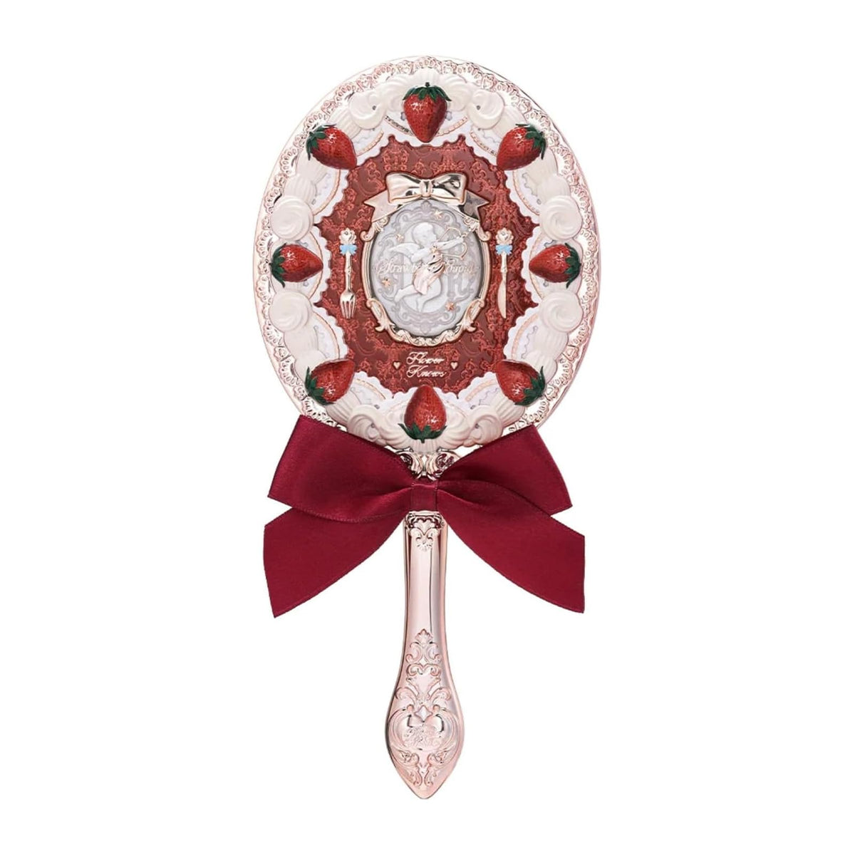 Flower Knows Strawberry Cupid hand mirror ornate detail for precise touch-ups and glamorous moments