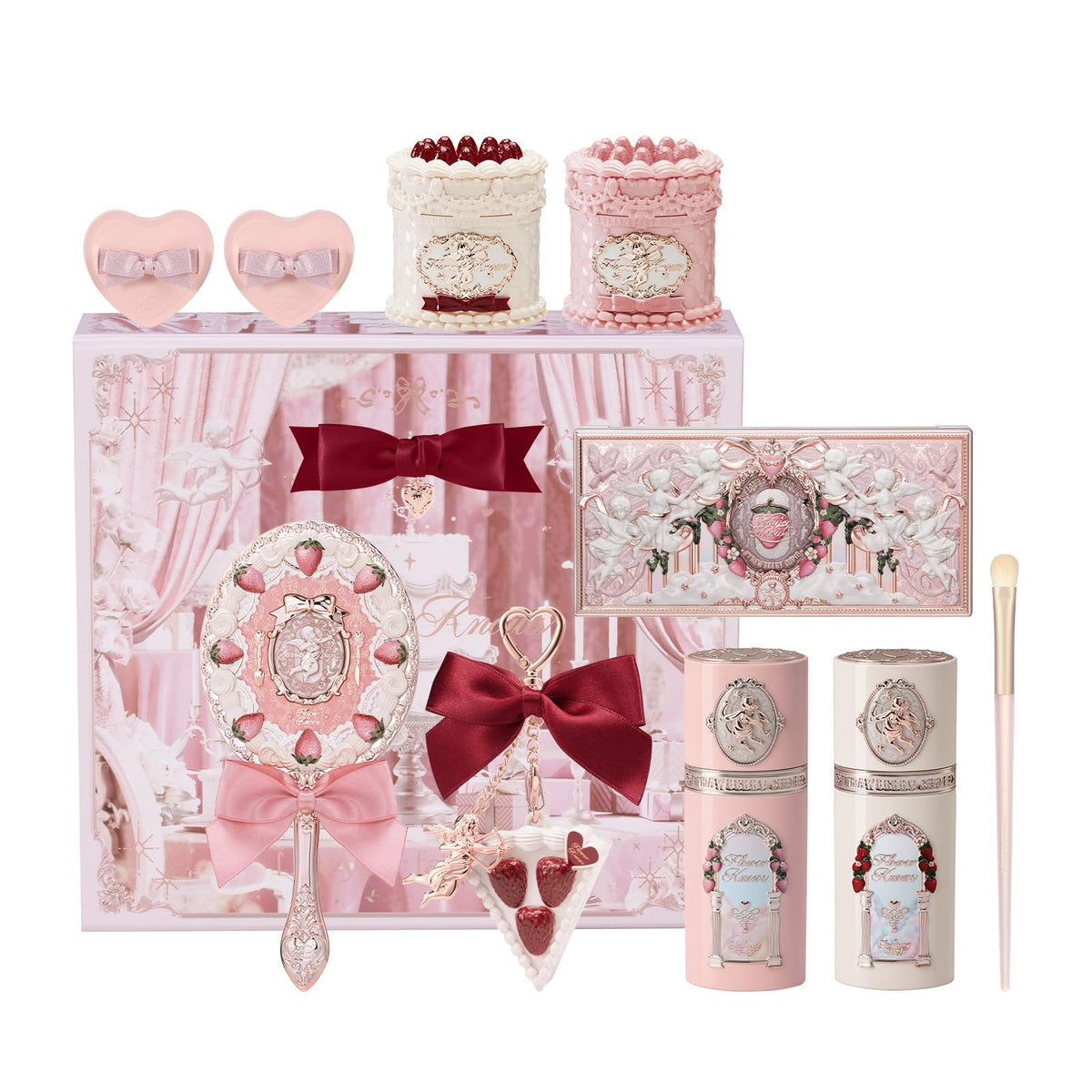 Flower Knows Strawberry Cupid lip cream V03 provides smooth color and lasting comfort.