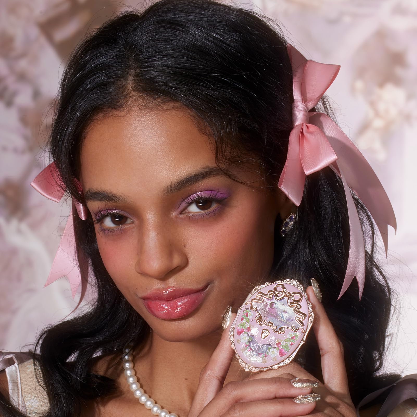 Flower Knows Strawberry Rococo buildable blush powder blends for a soft wash or vivid flush.