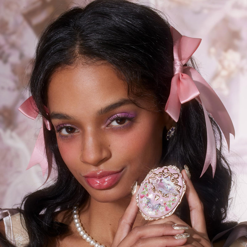 Flower Knows Strawberry Rococo buildable blush powder blends for a soft wash or vivid flush.