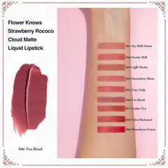 Flower Knows packaging close-up emphasizes luxury vegan lip bottle and premium feel.