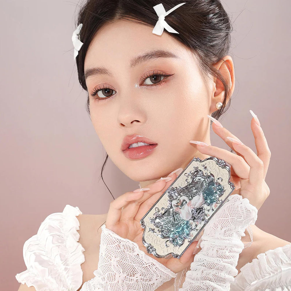 Flower Knows Swan Ballet 01 White Swan swatches show warm neutrals for everyday elegance.