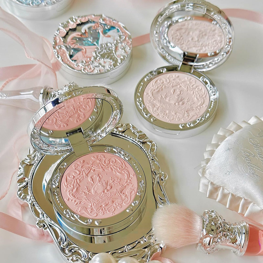 Flower Knows Swan Ballet display-ready shows off on vanity while ready to gift