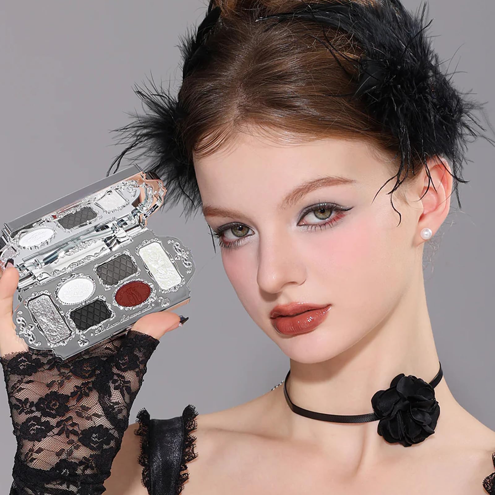Flower Knows Swan Ballet travel-friendly palette fits compact bags