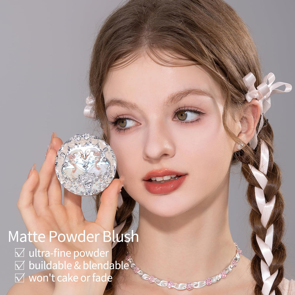 Flower Knows Swan Ballet vanilla-matte-finish offers a soft-bright sculpting look