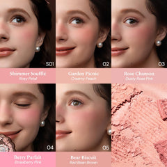 Flower Knows Sweetie Bear 01 Shimmer Soufflé pink swatch soft flush