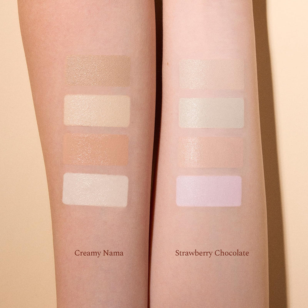 Flower Knows Sweetie Bear on-cheek application shows highlight and contour potential