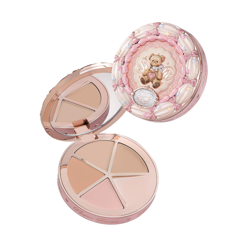 Flower Knows Sweetie Bear palette closed for portable coverage and convenience