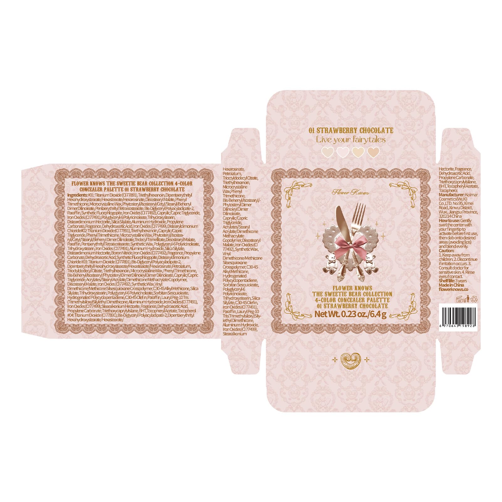 Flower Knows Sweetie Bear cream shades on skin deliver a second-skin finish
