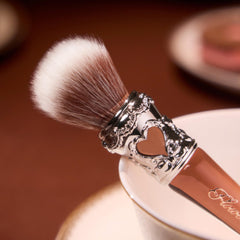 Flower Knows Sweetie Bear rounded blush brush chocolate bristles deliver buildable color.