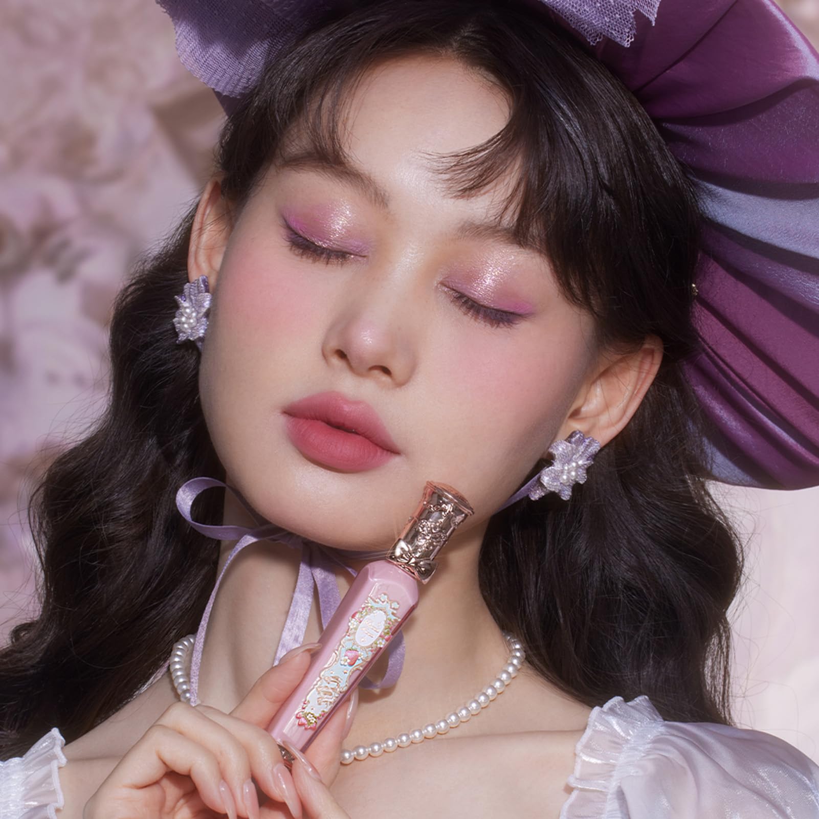 Flower Knows Transfer-Proof Lip Color staying put during daily activities.