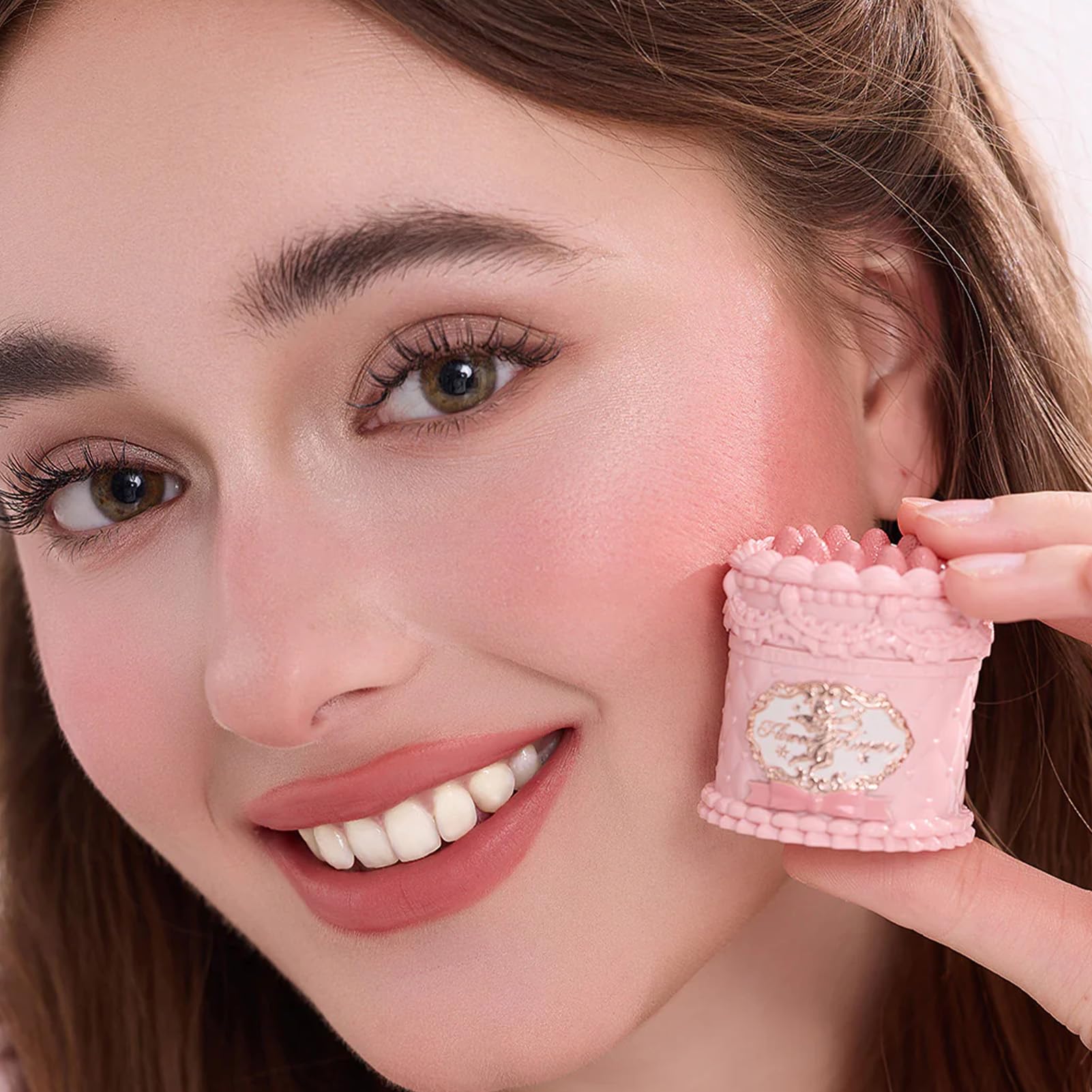 Flower Knows transfer-proof matte finish shown on lips with smudge resistance.