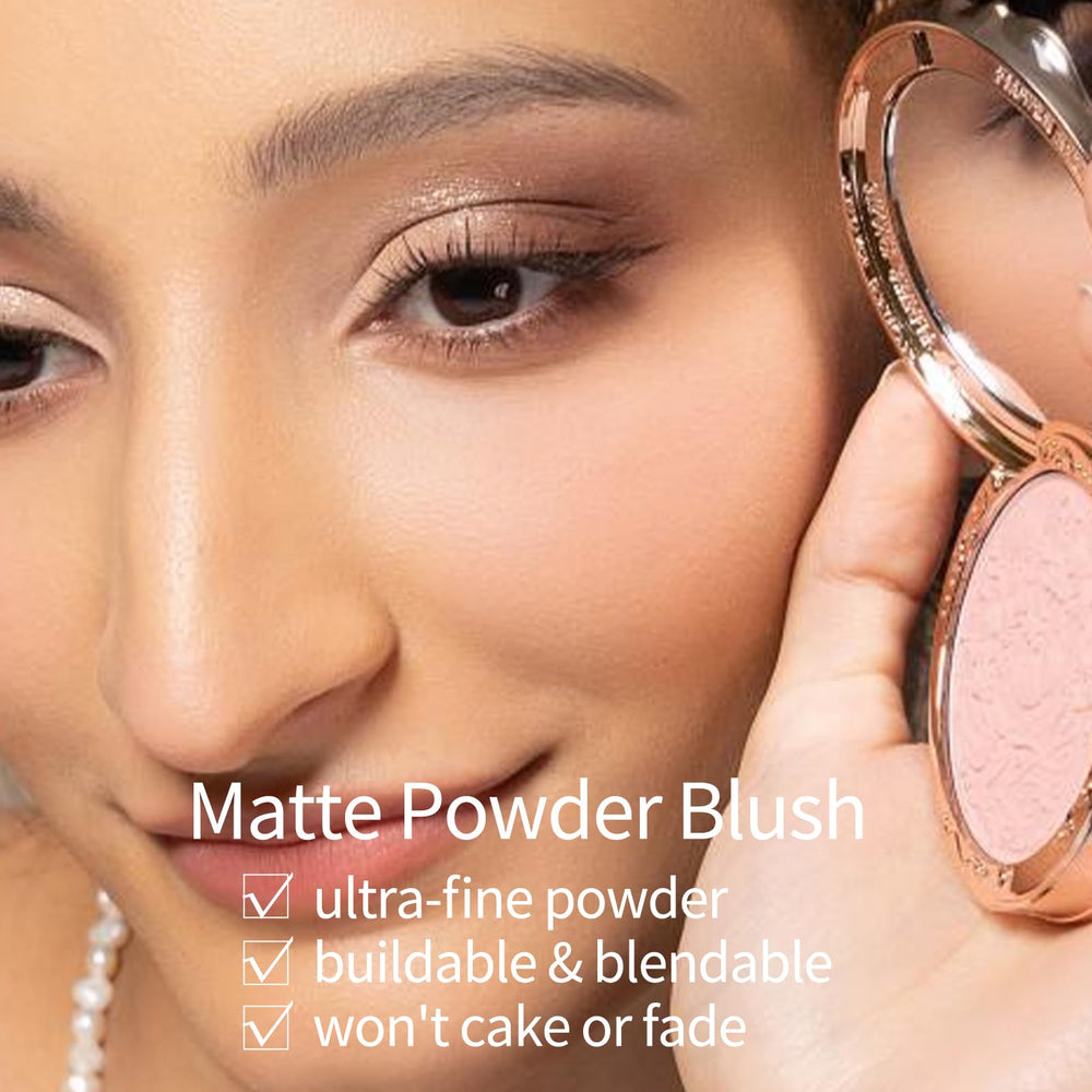 Flower Knows ultra-fine blush powder for smooth, blendable color on cheeks.
