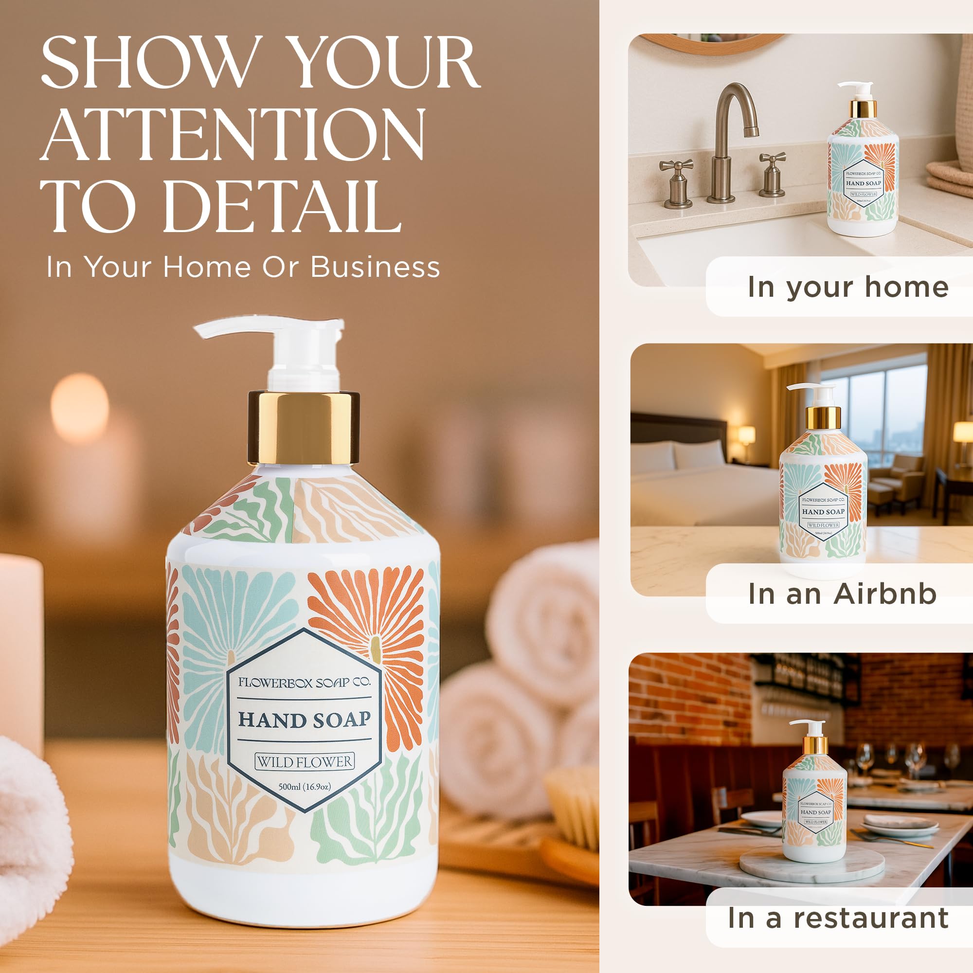 FlowerBox gift-pack four-bottles display ready for gifting and home use