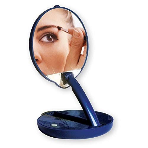 Floxite blue finish on Mirrormate adds style to vanity.
