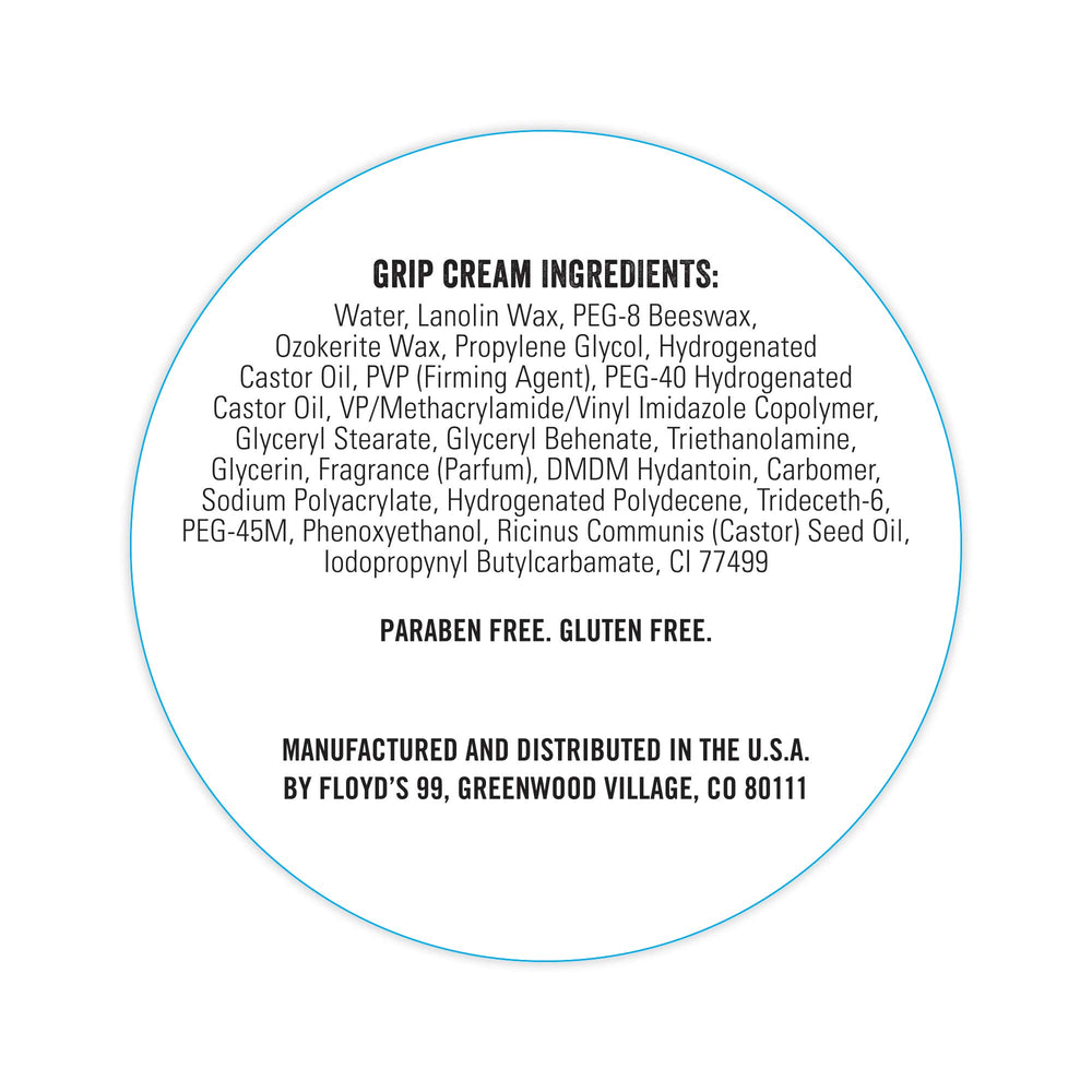 Floyd's 99 Grip Cream easy distribution shows quick, even coating.