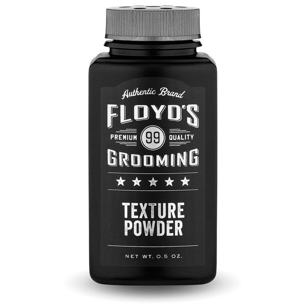 Floyd's 99 Hair Styling Powder absorbs oil for refreshed second-day style