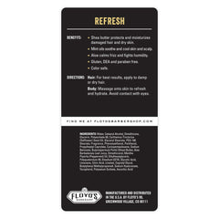 Floyd's 99 Refresh conditioner application shows mint cooling on hair and scalp.