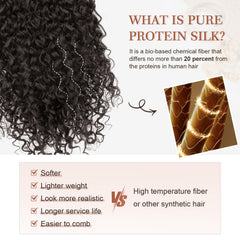 Flufymooz Dark Chocolate Brown clip-in hair blends with chocolate tones.