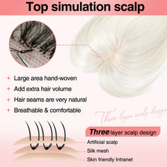 Flufymooz silk-base lace detail demonstrates ultra-lightweight scalp realism