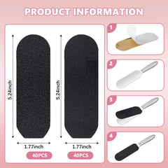 Flutesan foot file refill 120-grit pad offers gentle buffing for smoother heels