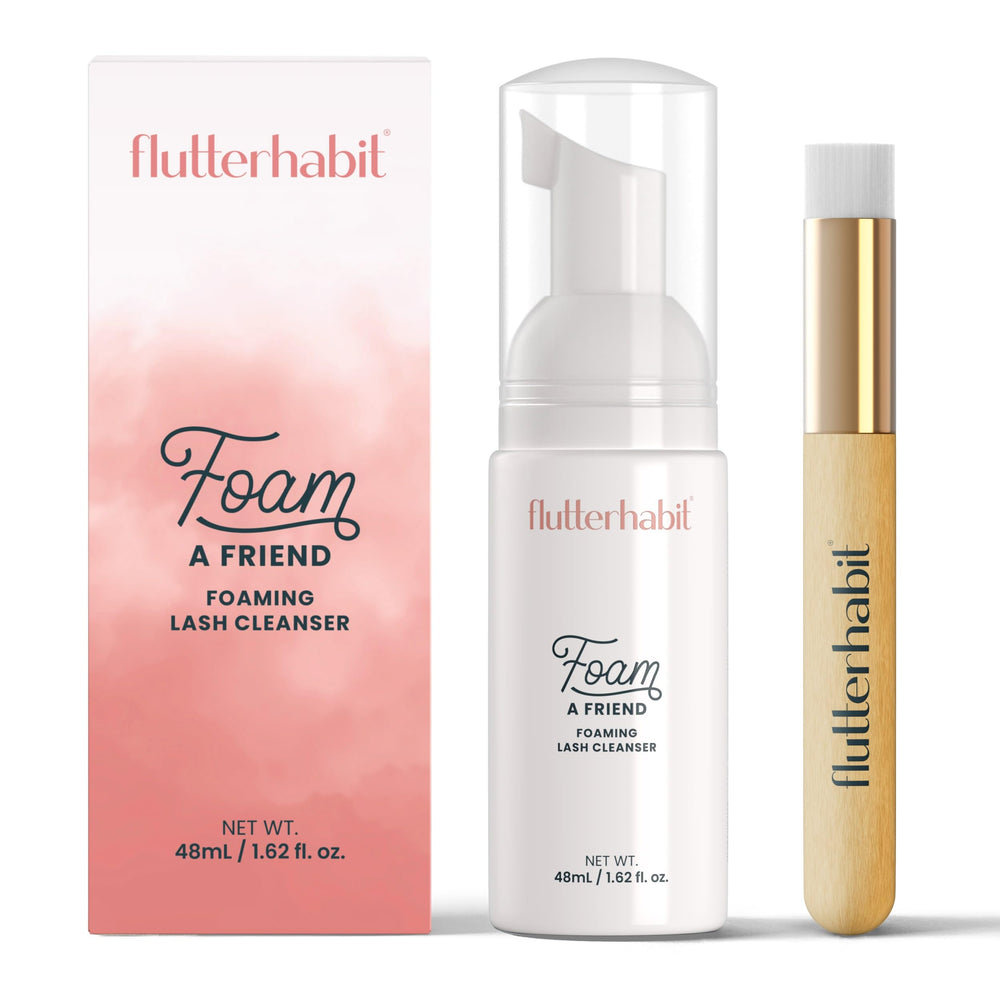 FlutterHabit Lash Shampoo bottle for gentle lash cleansing and extended wear