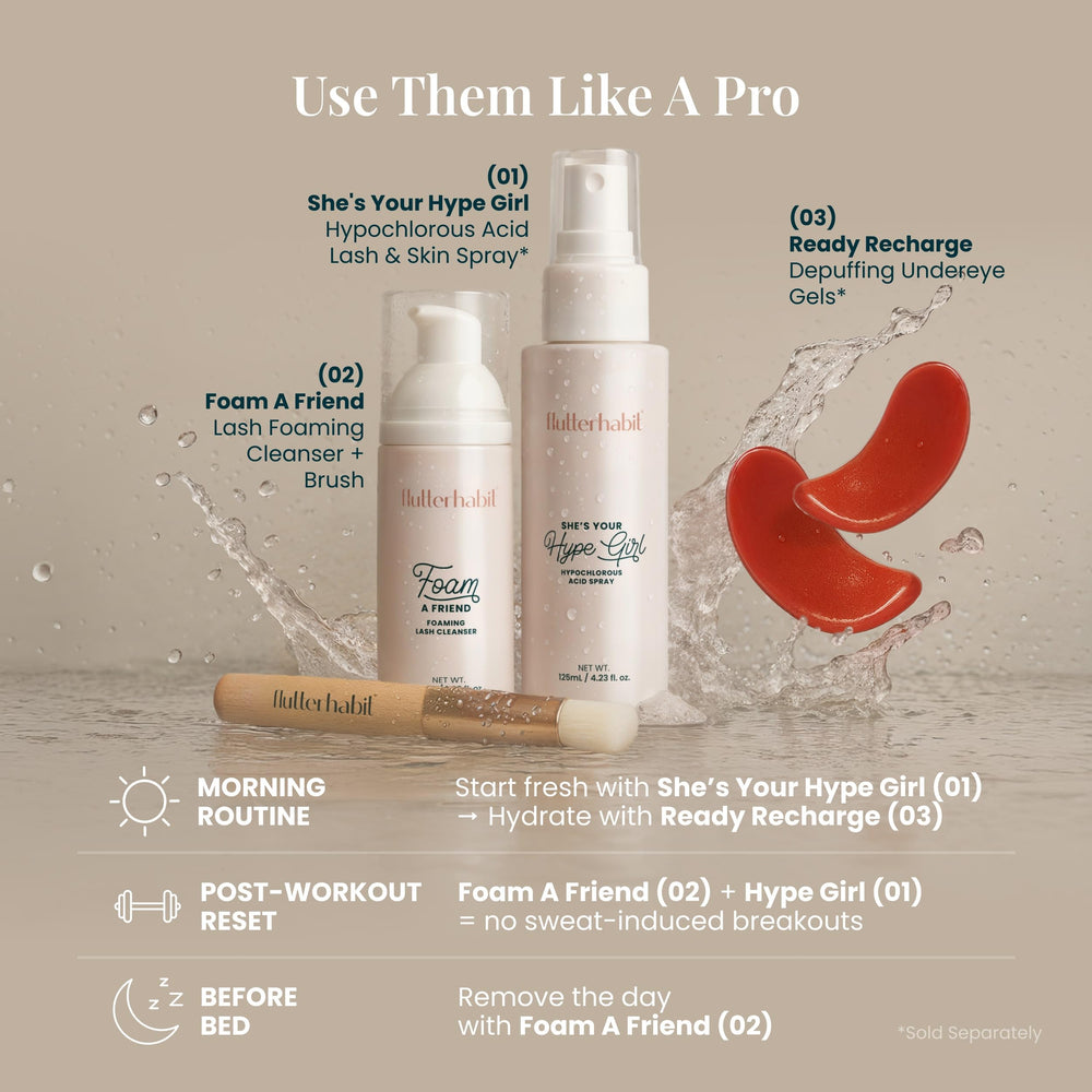 FlutterHabit Lash Shampoo ideal for home and professional settings