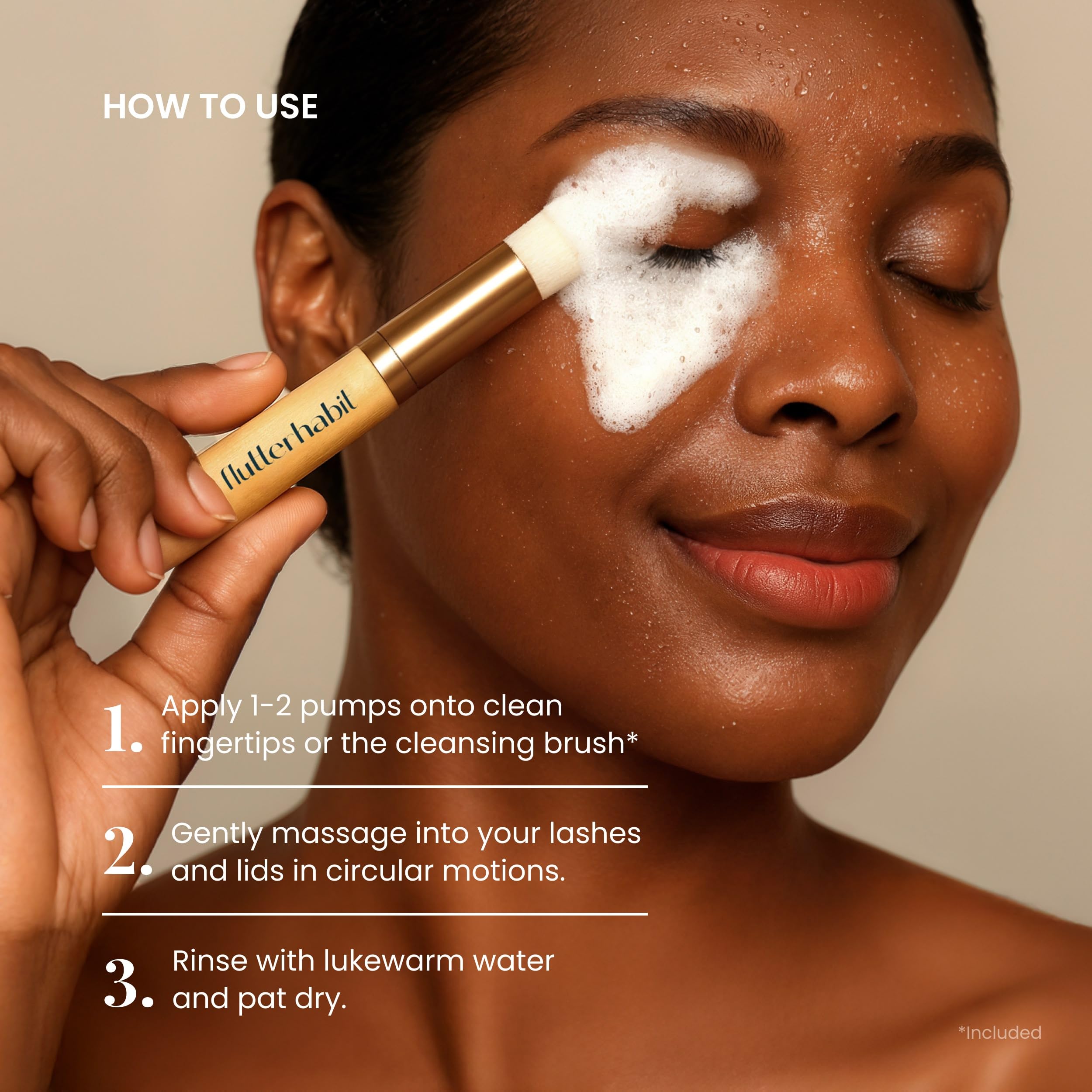 FlutterHabit Lash Shampoo MFT adhesive friendly formula supports gentle cleansing