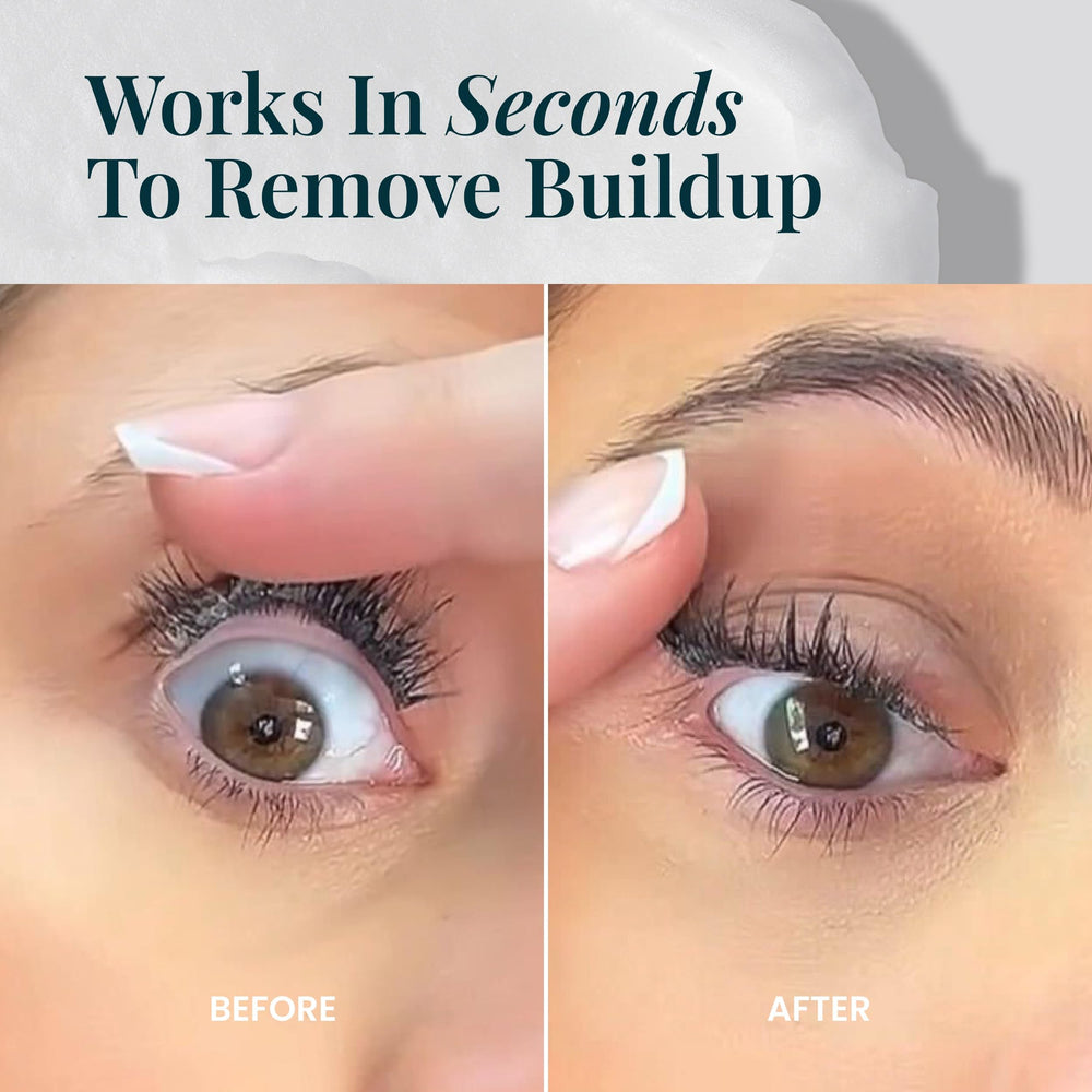 FlutterHabit Lash Shampoo water rinse demonstrating thorough rinse for lash health