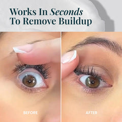 FlutterHabit Lash Shampoo water rinse demonstrating thorough rinse for lash health