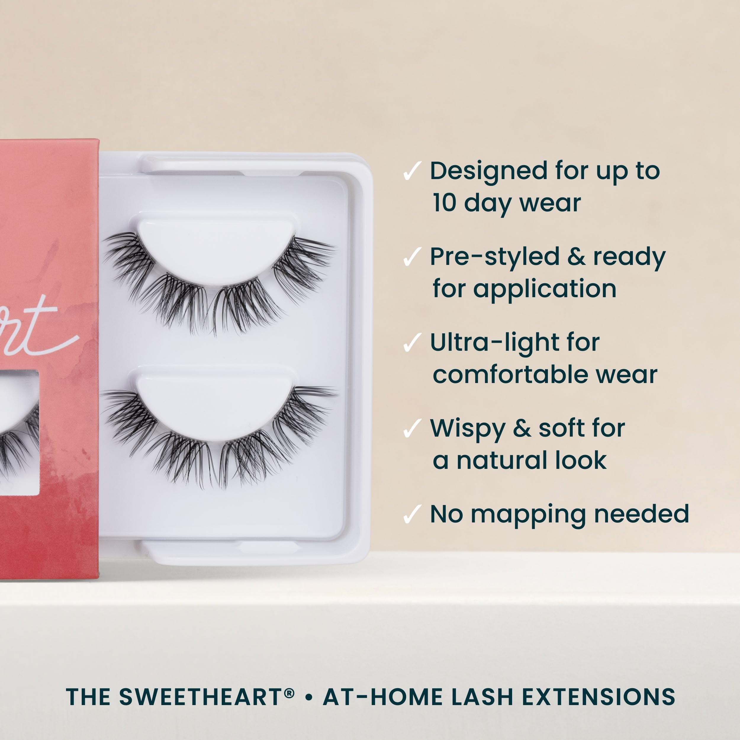 FlutterHabit The Sweetheart Lashes box-front highlights convenient packaging and 2 sets included