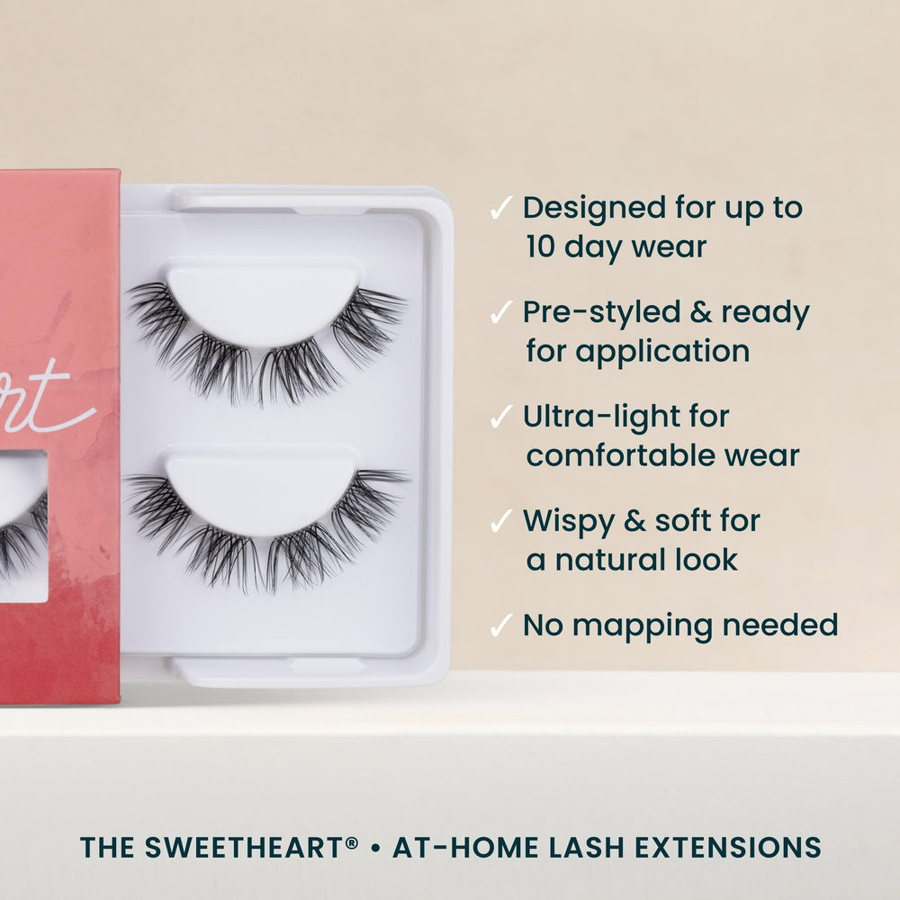 FlutterHabit The Sweetheart Lashes box-front highlights convenient packaging and 2 sets included
