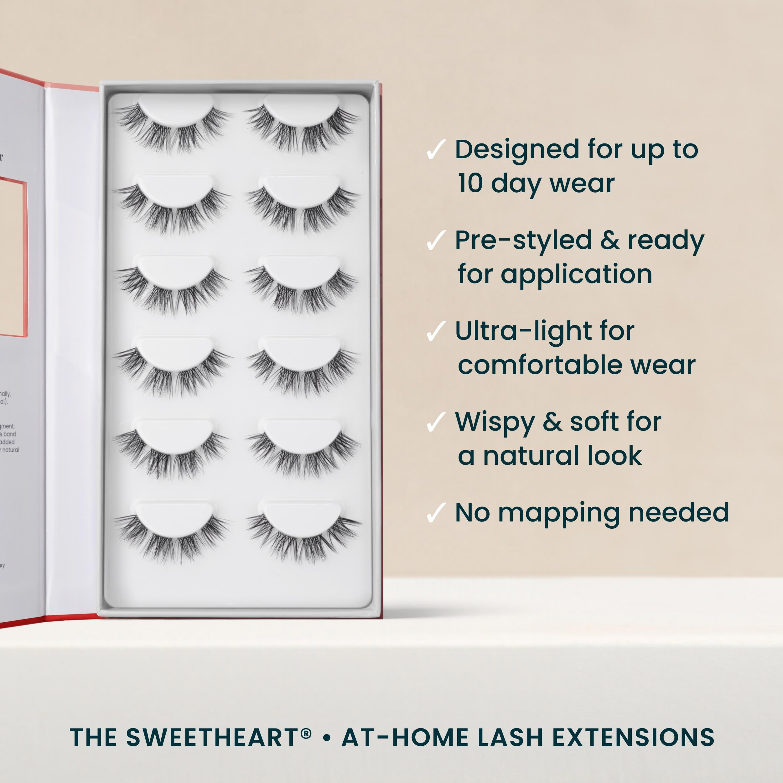FlutterHabit Sweetheart lash clusters during application illustrate salon-quality at-home results