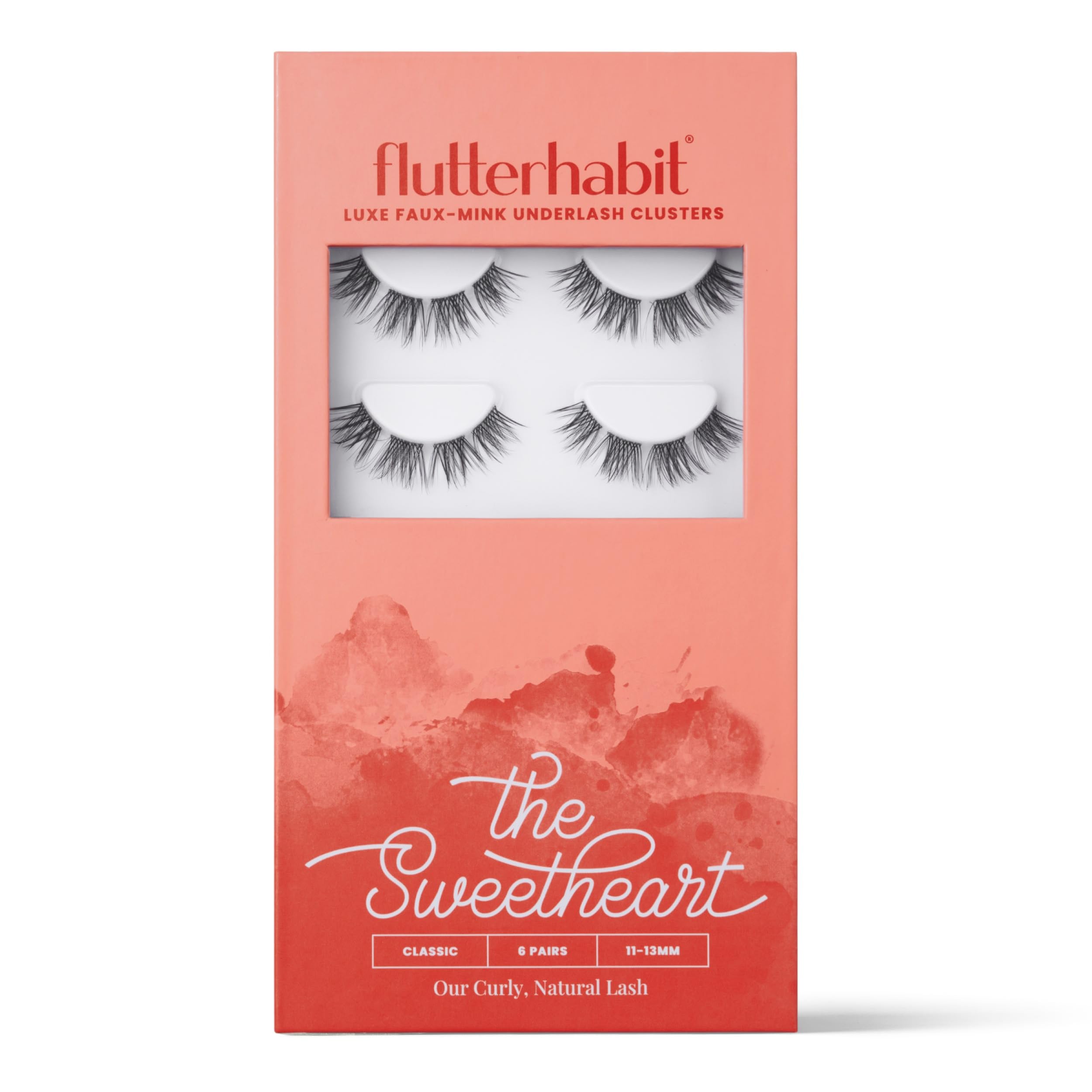 FlutterHabit Sweetheart lash clusters pack view for natural, low-maintenance daily enhancement