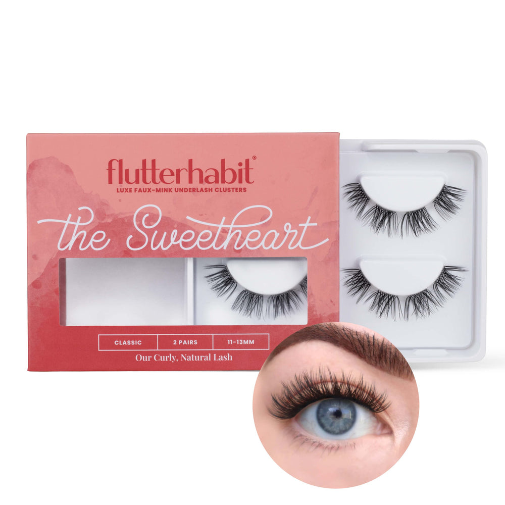 FlutterHabit The Sweetheart Lashes application demo demonstrates natural curl for day look