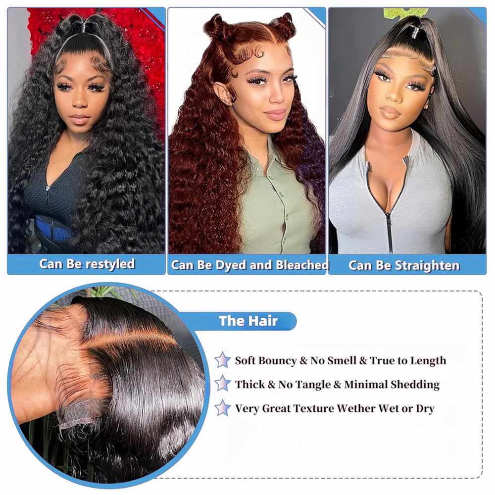 Flwing pre-plucked natural hairline demonstrates ready-to-wear convenience.
