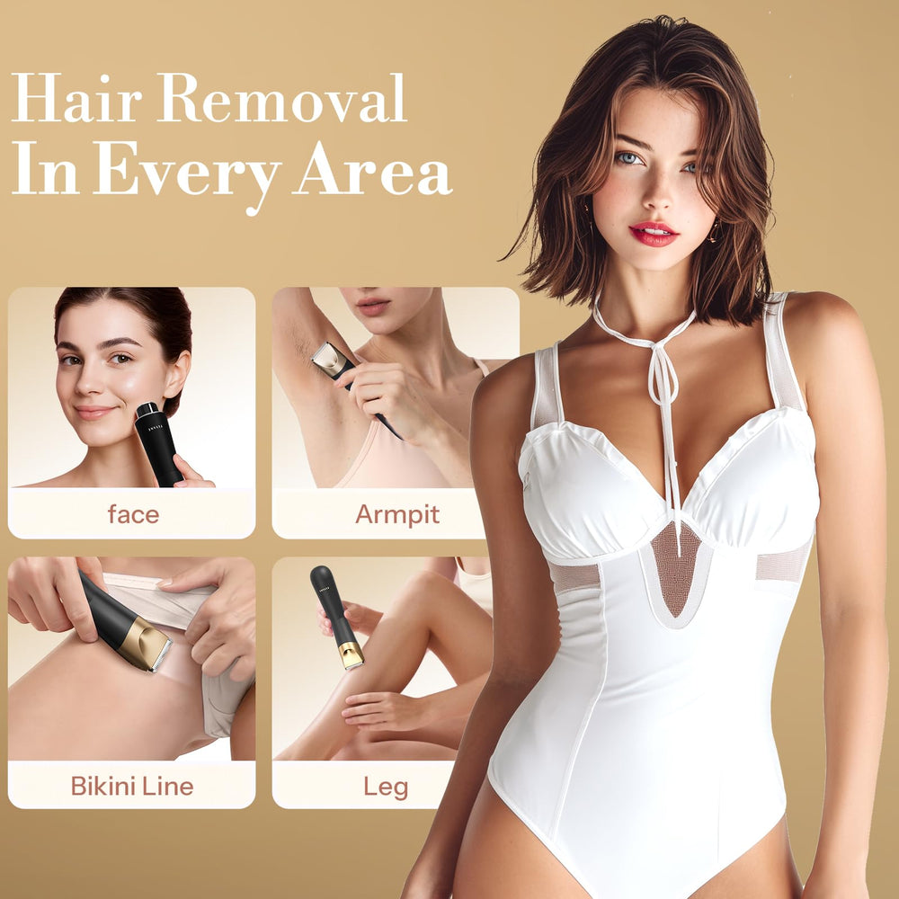 Flyant bikini trimmer blades close-up reveal smooth glide and safe edging.